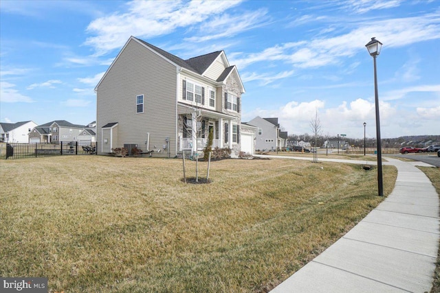 view of home's exterior featuring a yard