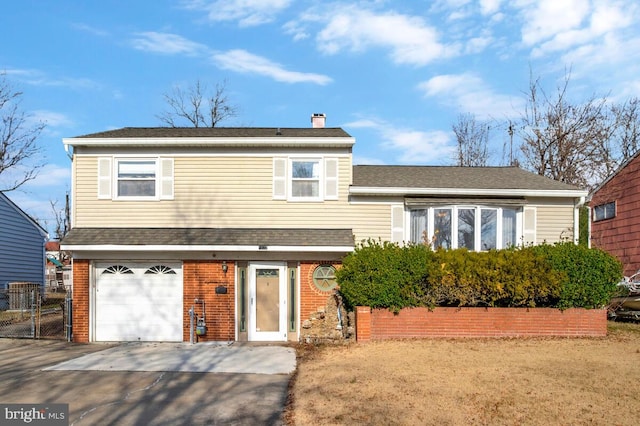 tri-level home featuring a garage