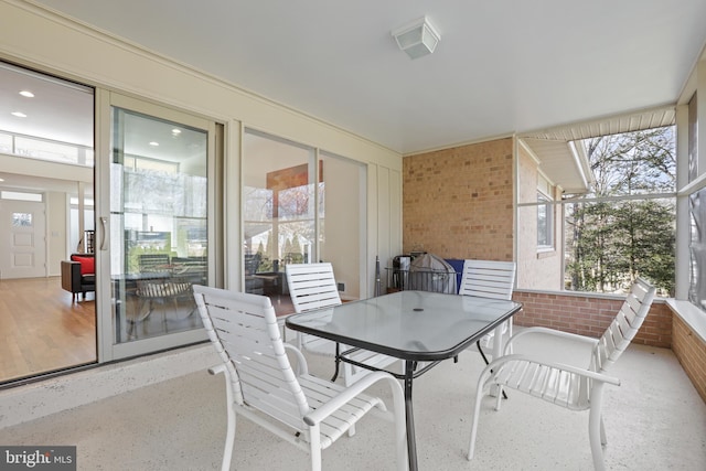 view of sunroom / solarium