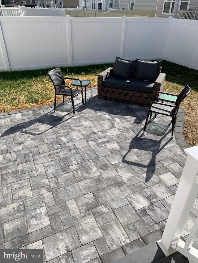 view of patio / terrace featuring a fenced backyard