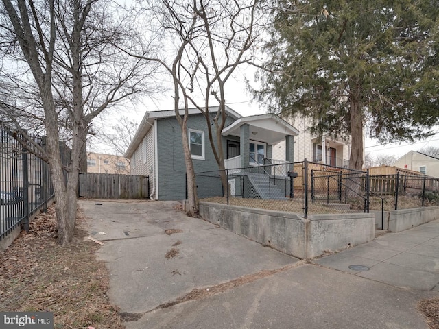 view of bungalow-style home