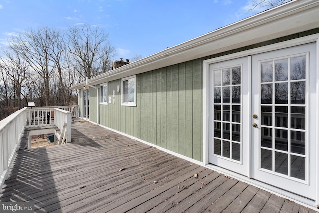 deck with french doors