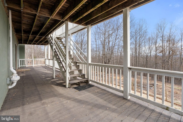 view of wooden deck