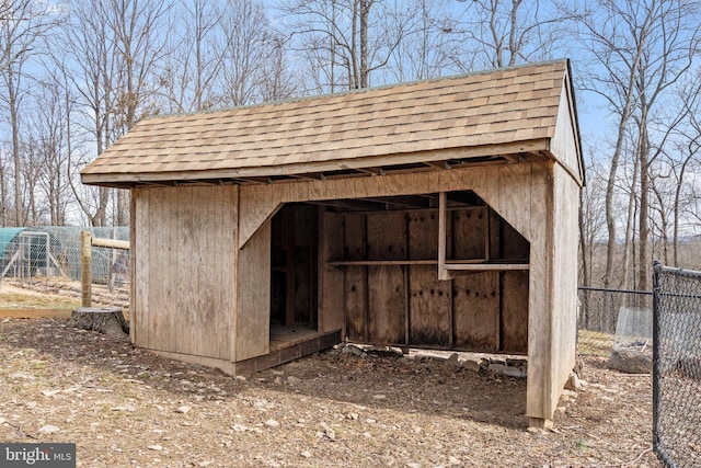 view of outdoor structure