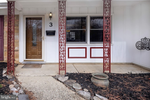 view of doorway to property