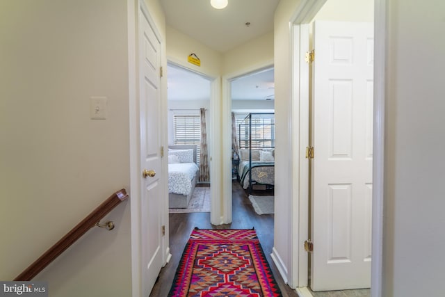 hallway featuring hardwood / wood-style flooring