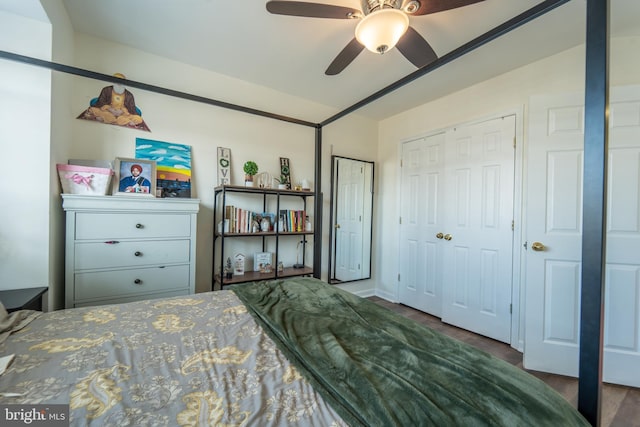 bedroom with ceiling fan