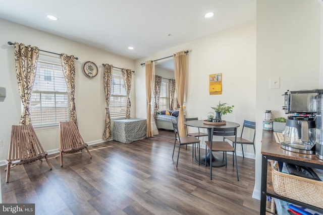 dining room featuring dark wood-type flooring