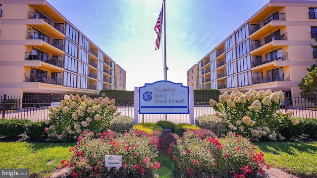 view of community sign