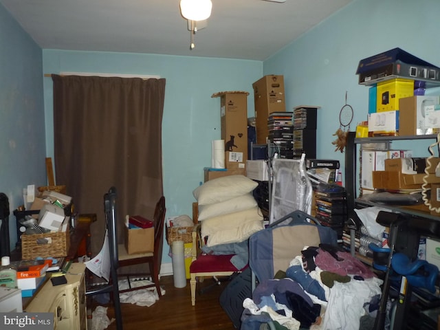 misc room featuring dark hardwood / wood-style floors