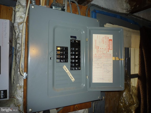 utility room featuring electric panel