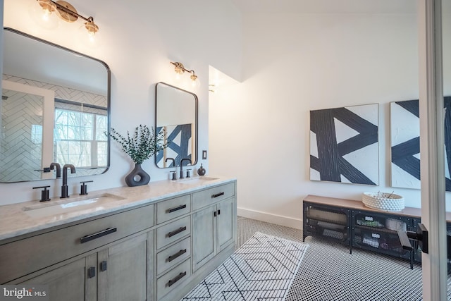 bathroom with vanity