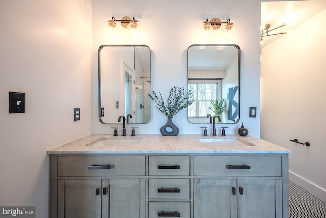 bathroom with vanity