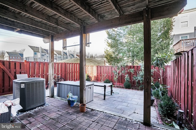 view of patio / terrace featuring cooling unit