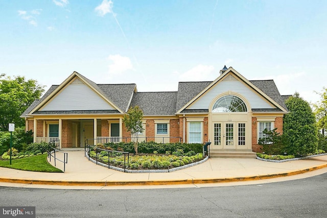 view of front of house featuring french doors