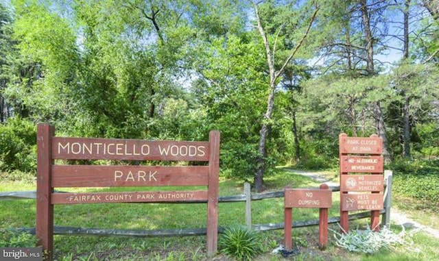 view of community sign