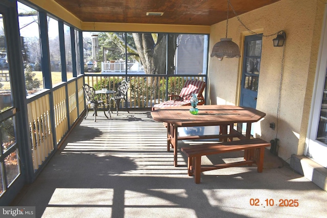 view of sunroom / solarium