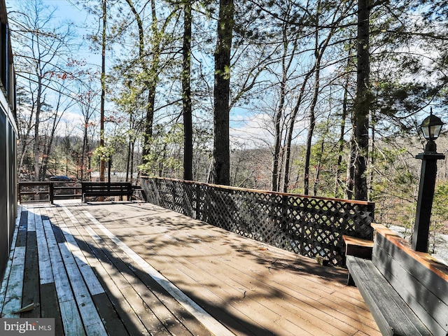 view of wooden deck