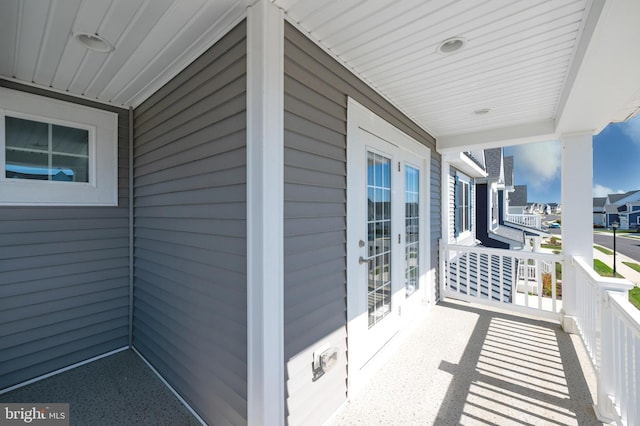 balcony with covered porch