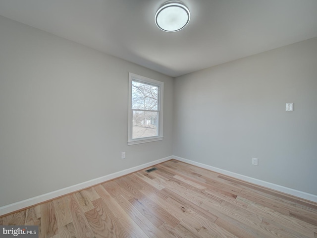 empty room featuring light hardwood / wood-style flooring