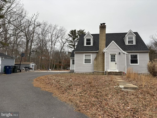 view of cape cod home