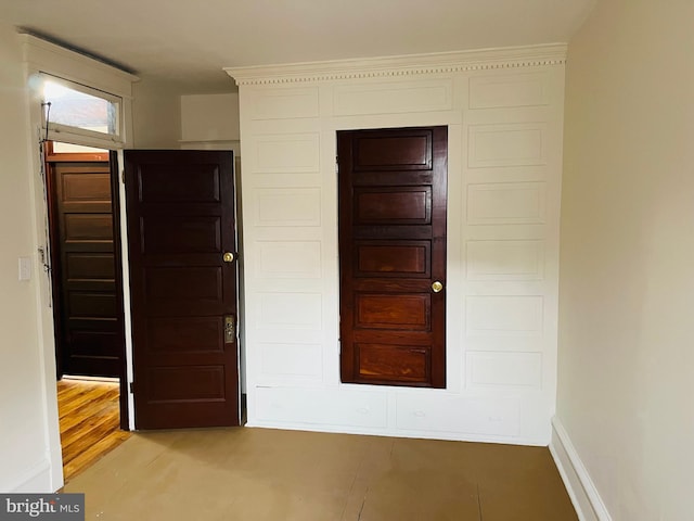 interior space with baseboards