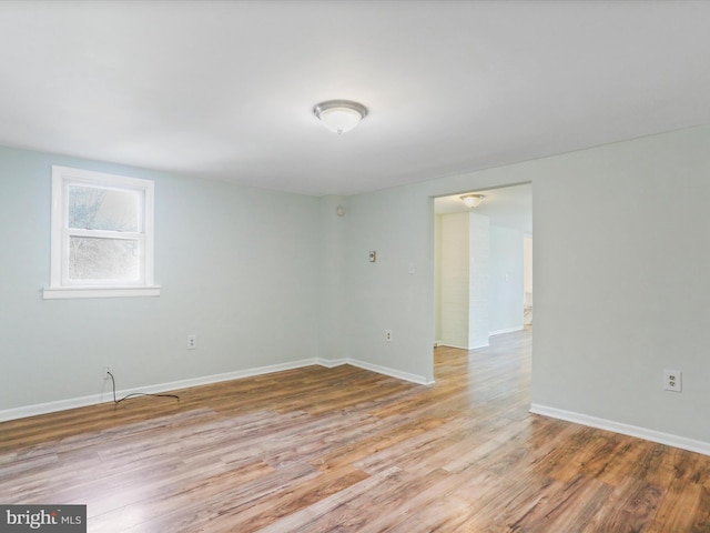 empty room featuring light hardwood / wood-style floors