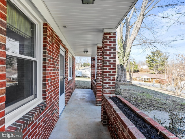 view of patio with a porch