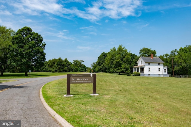 view of road with curbs