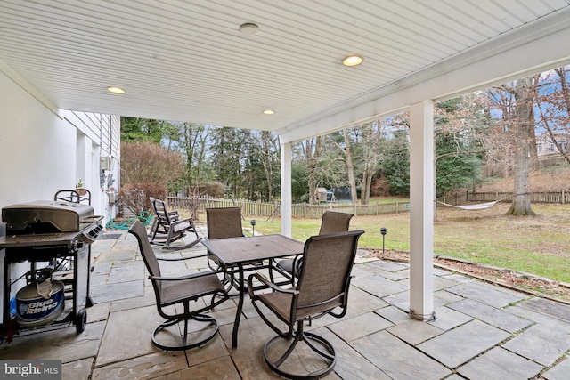 view of patio / terrace featuring area for grilling