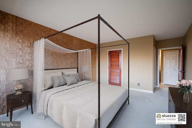 bedroom featuring carpet flooring