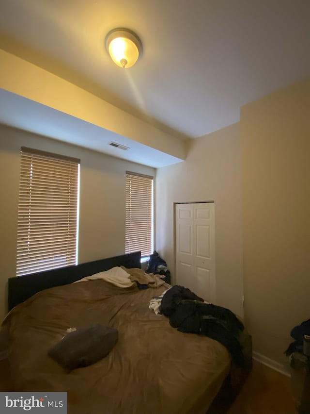 bedroom featuring a closet