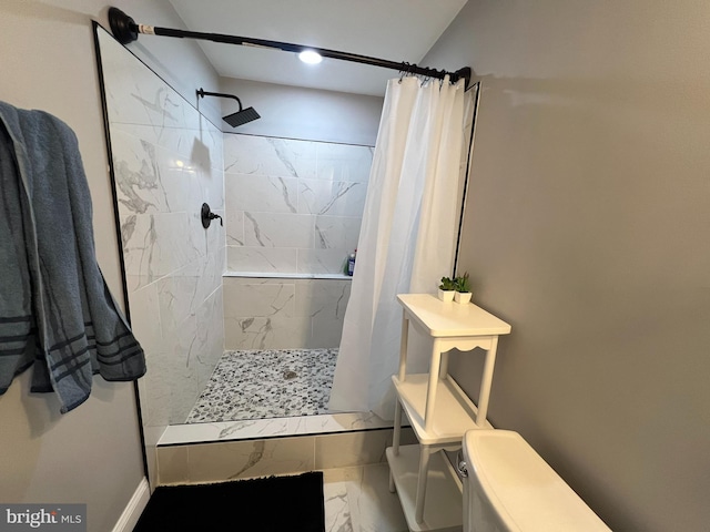 bathroom with walk in shower