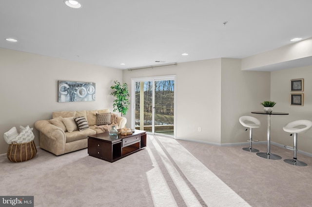 view of carpeted living room