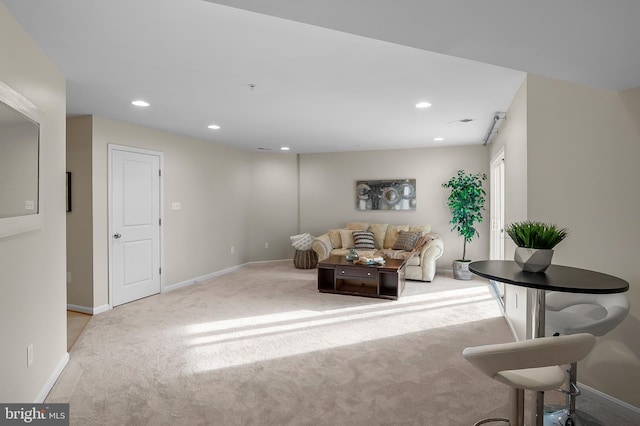 view of carpeted living room