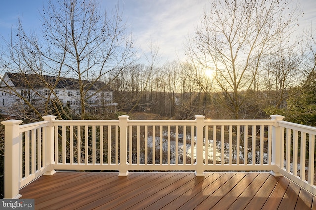 view of deck at dusk