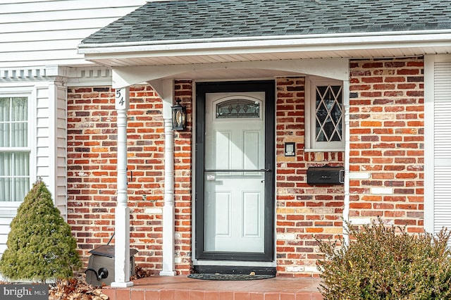 view of doorway to property