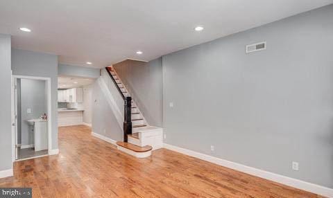 interior space featuring light wood-type flooring