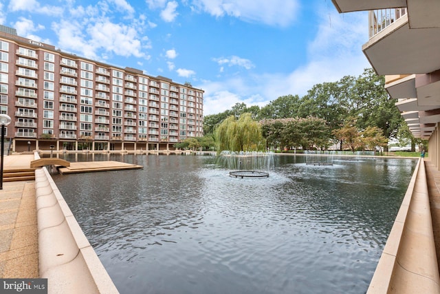 view of water feature