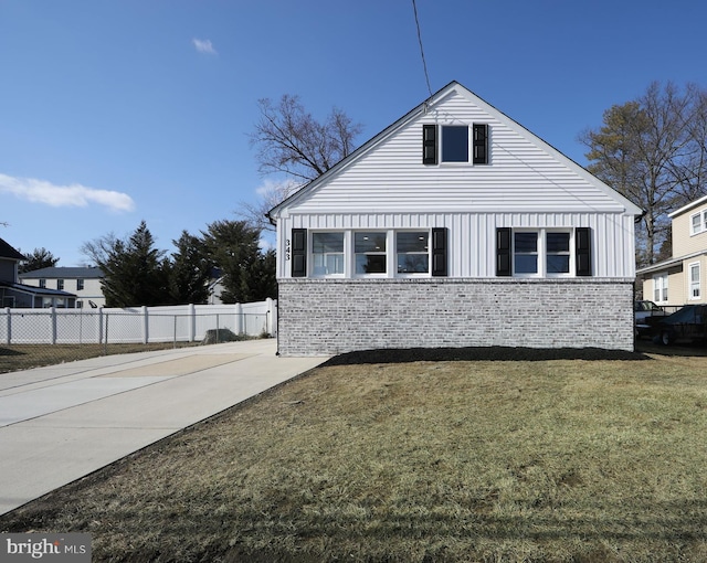 view of home's exterior featuring a yard