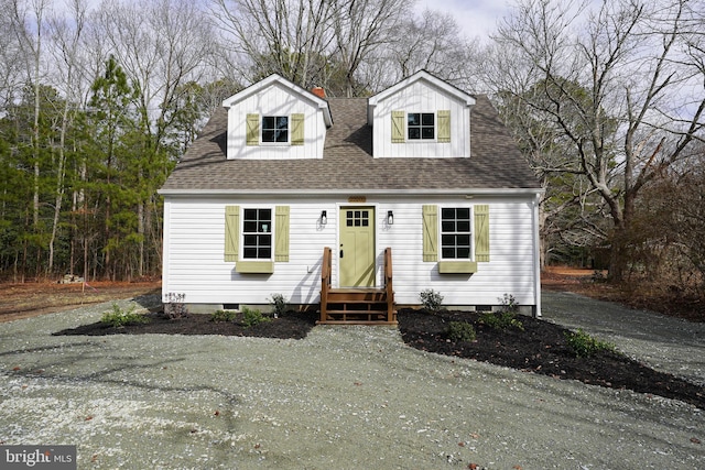 view of new england style home