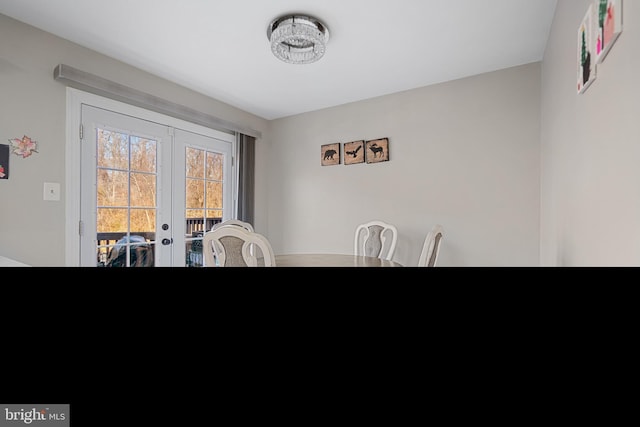 dining room with french doors