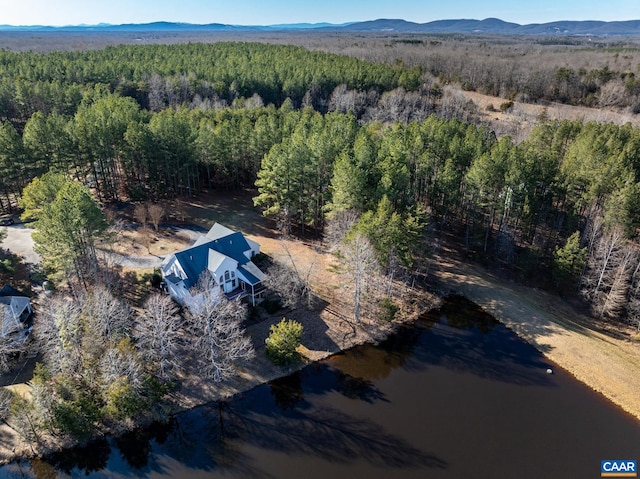 drone / aerial view with a mountain view