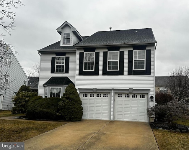 view of front facade with a garage