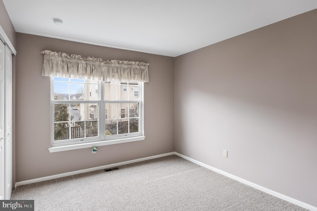 view of carpeted empty room