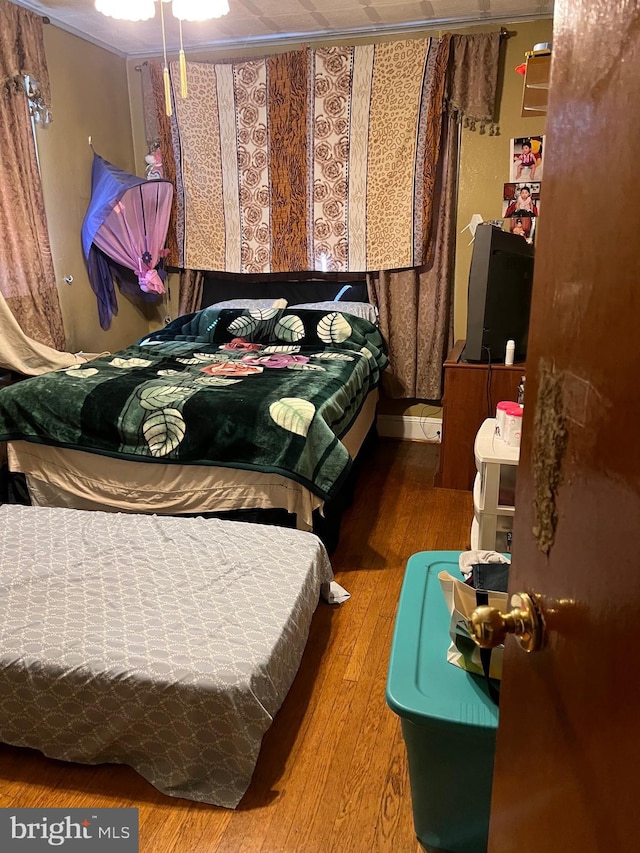 bedroom featuring hardwood / wood-style floors