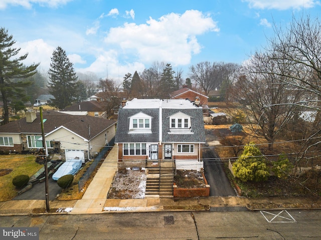 view of front of home featuring a garage