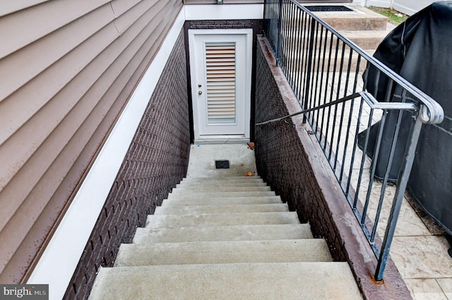 view of stairway