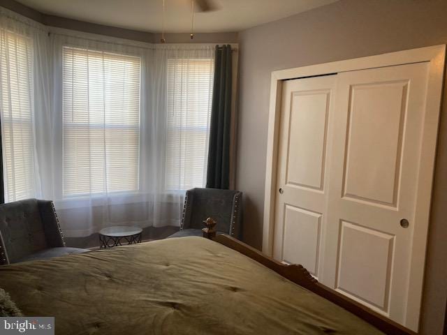 unfurnished bedroom with a closet