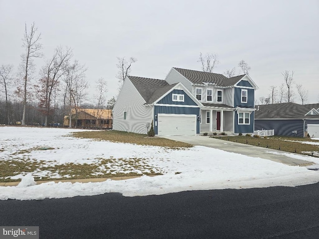 view of front of home featuring a garage